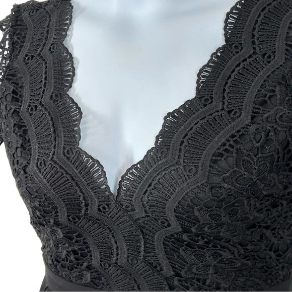 Lulu’s Angel in Disguise Black Lace Mini Skater Dress | Size Small - Picture 10 of 16